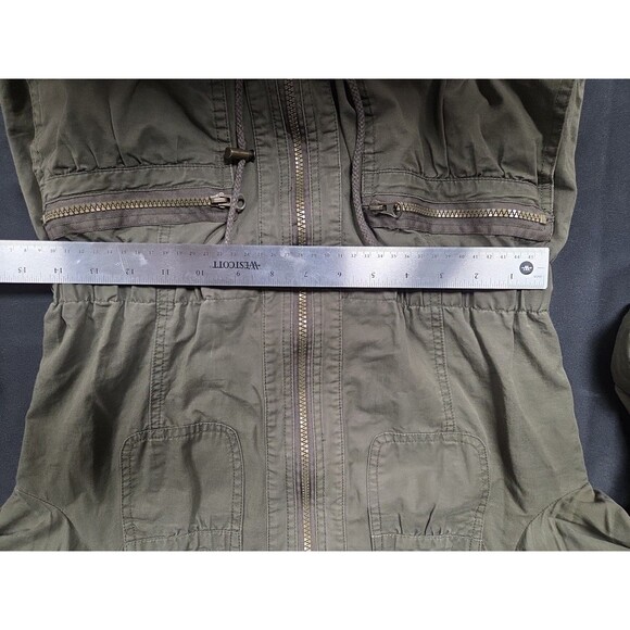 Sashimi Green Utility Jacket Coat Size Small Zip Front Outdoors Outerwear - Picture 4 of 5